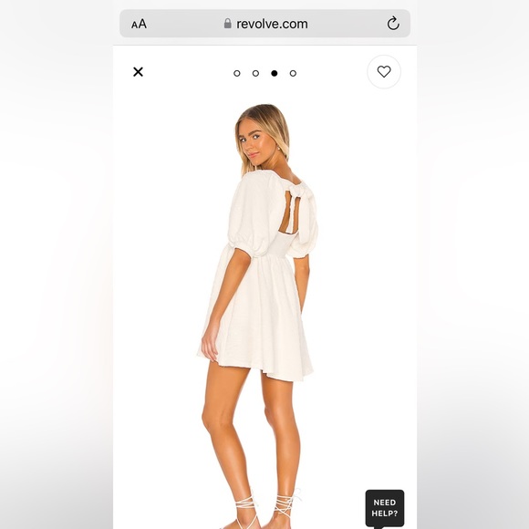 Free People new w tags Violet Mini Dress -white size Large - Picture 6 of 6